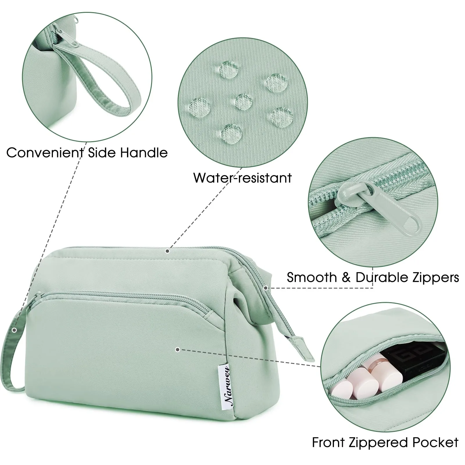 Wide-open Toiletry Make up Bag