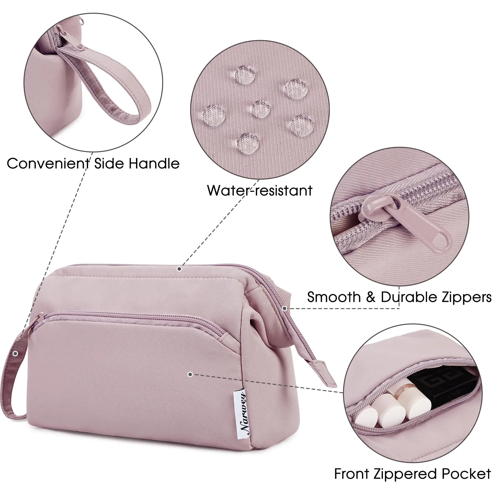 Wide-open Toiletry Make up Bag