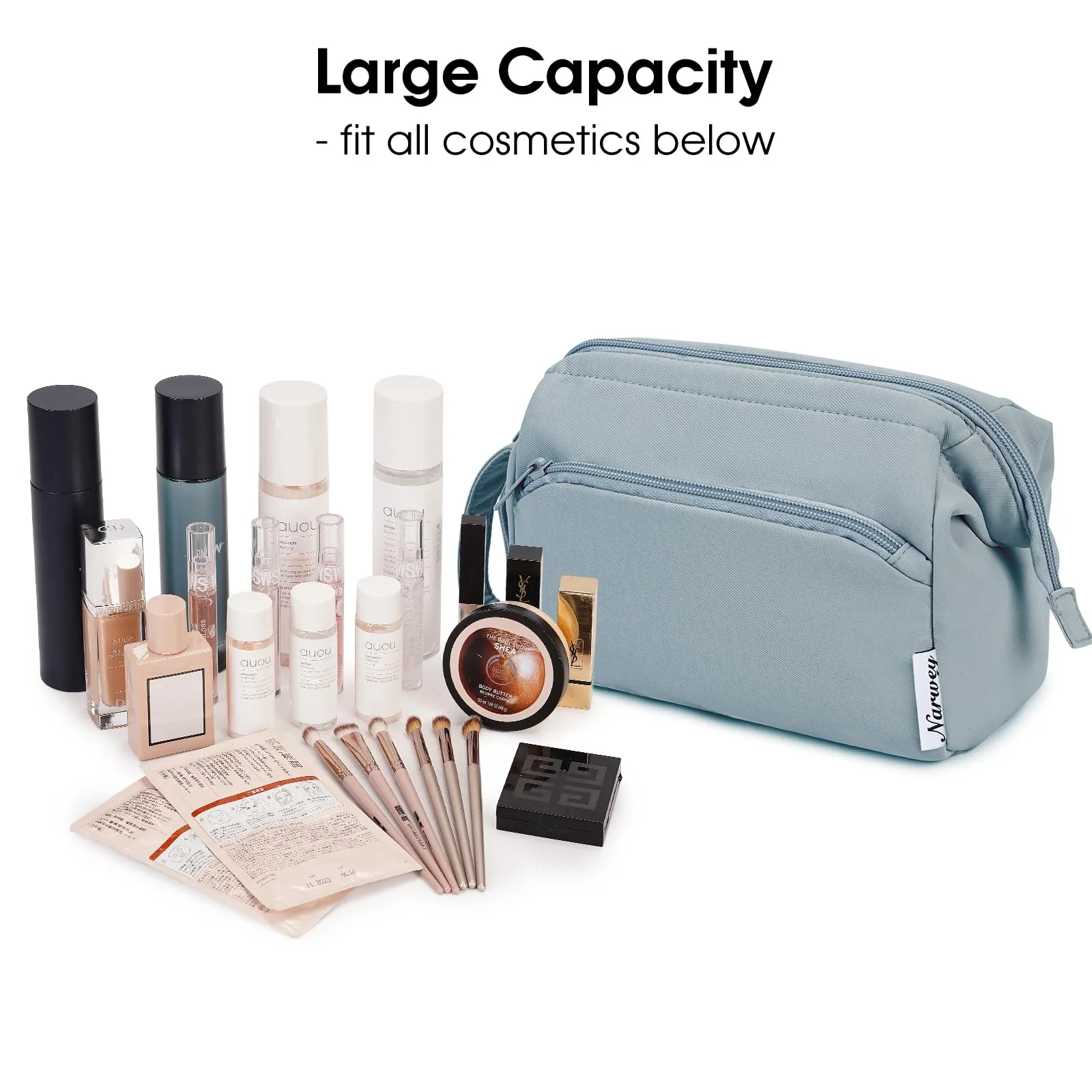 Wide-open Toiletry Make up Bag