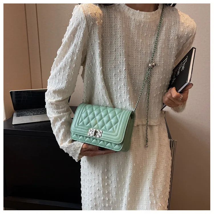 Women's bag rhombus small fragrant style chain bag niche fashion small square bag single shoulder crossbody bag