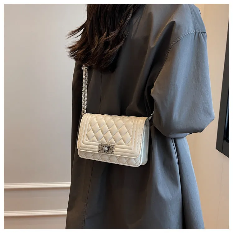 Women's bag rhombus small fragrant style chain bag niche fashion small square bag single shoulder crossbody bag