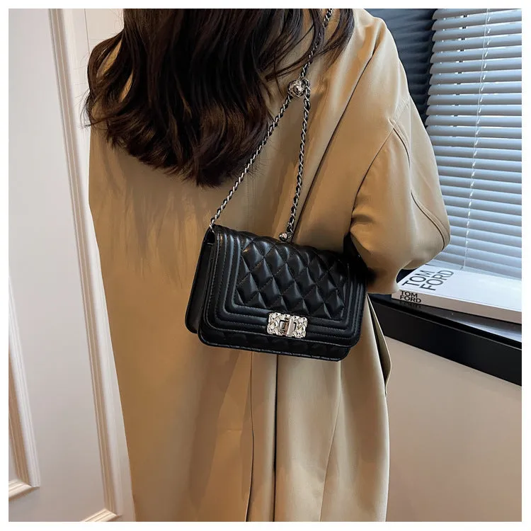 Women's bag rhombus small fragrant style chain bag niche fashion small square bag single shoulder crossbody bag