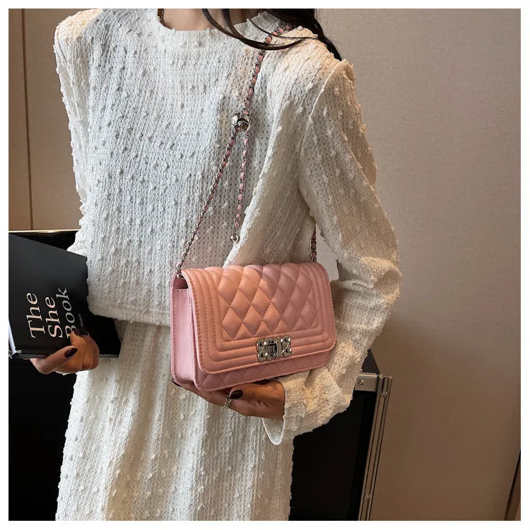 Women's bag rhombus small fragrant style chain bag niche fashion small square bag single shoulder crossbody bag