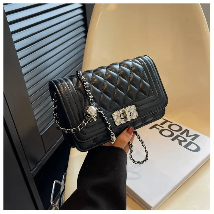 Women's bag rhombus small fragrant style chain bag niche fashion small square bag single shoulder crossbody bag