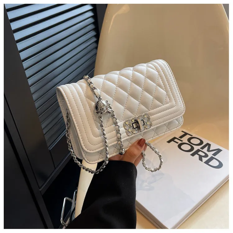 Women's bag rhombus small fragrant style chain bag niche fashion small square bag single shoulder crossbody bag