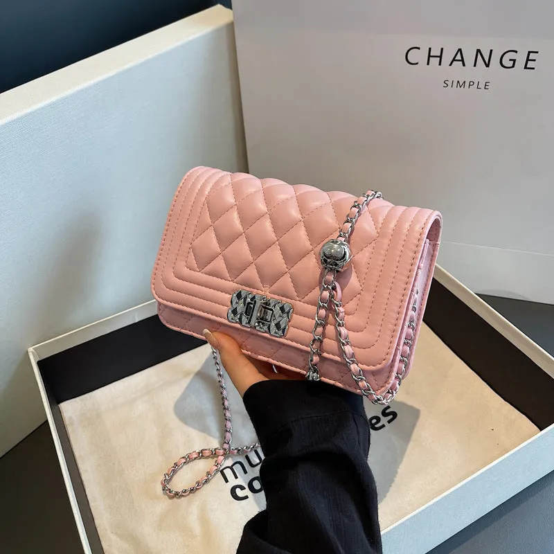 Women's bag rhombus small fragrant style chain bag niche fashion small square bag single shoulder crossbody bag