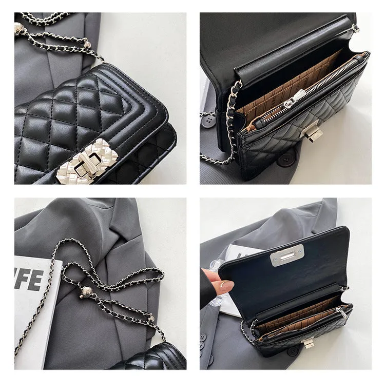 Women's bag rhombus small fragrant style chain bag niche fashion small square bag single shoulder crossbody bag