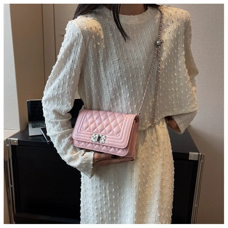 Women's bag rhombus small fragrant style chain bag niche fashion small square bag single shoulder crossbody bag