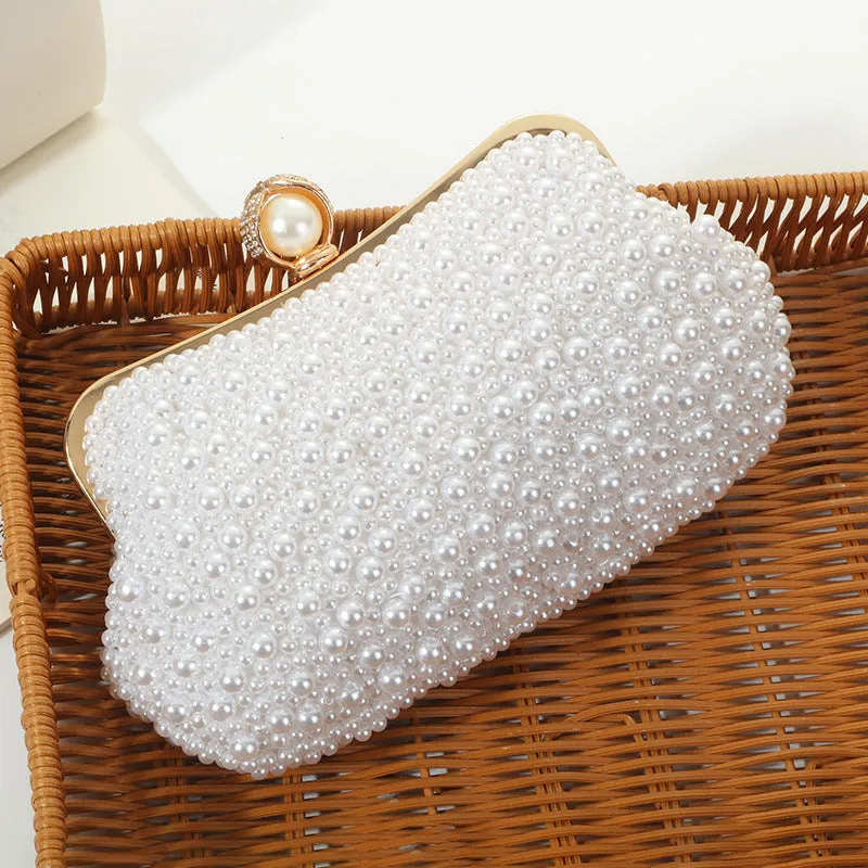 Women's Fashion Pearl Pearl Embroidery Dinner Bag