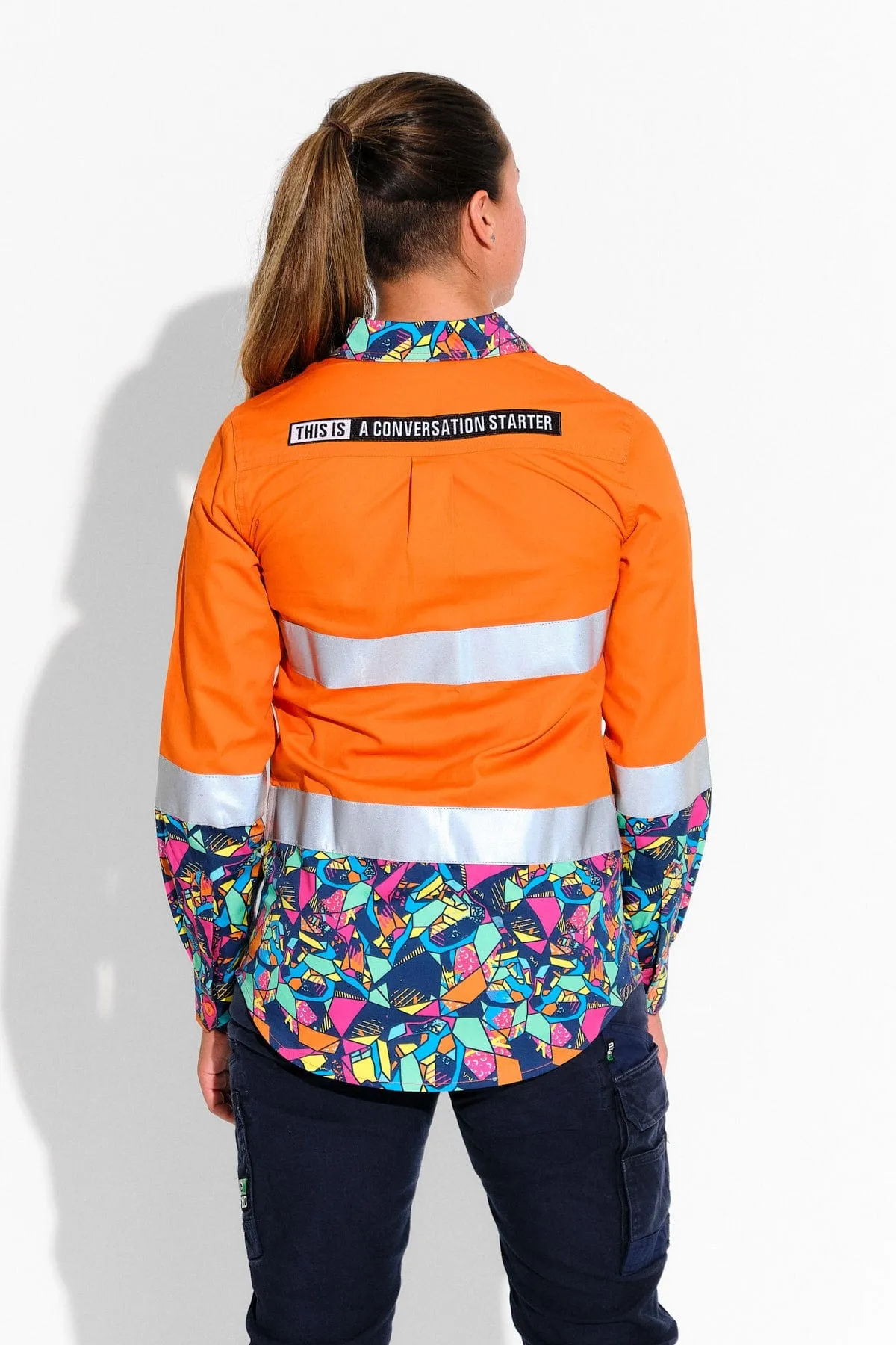 Women's Ventura Orange Day/Night Hi Vis Full Button Workshirt