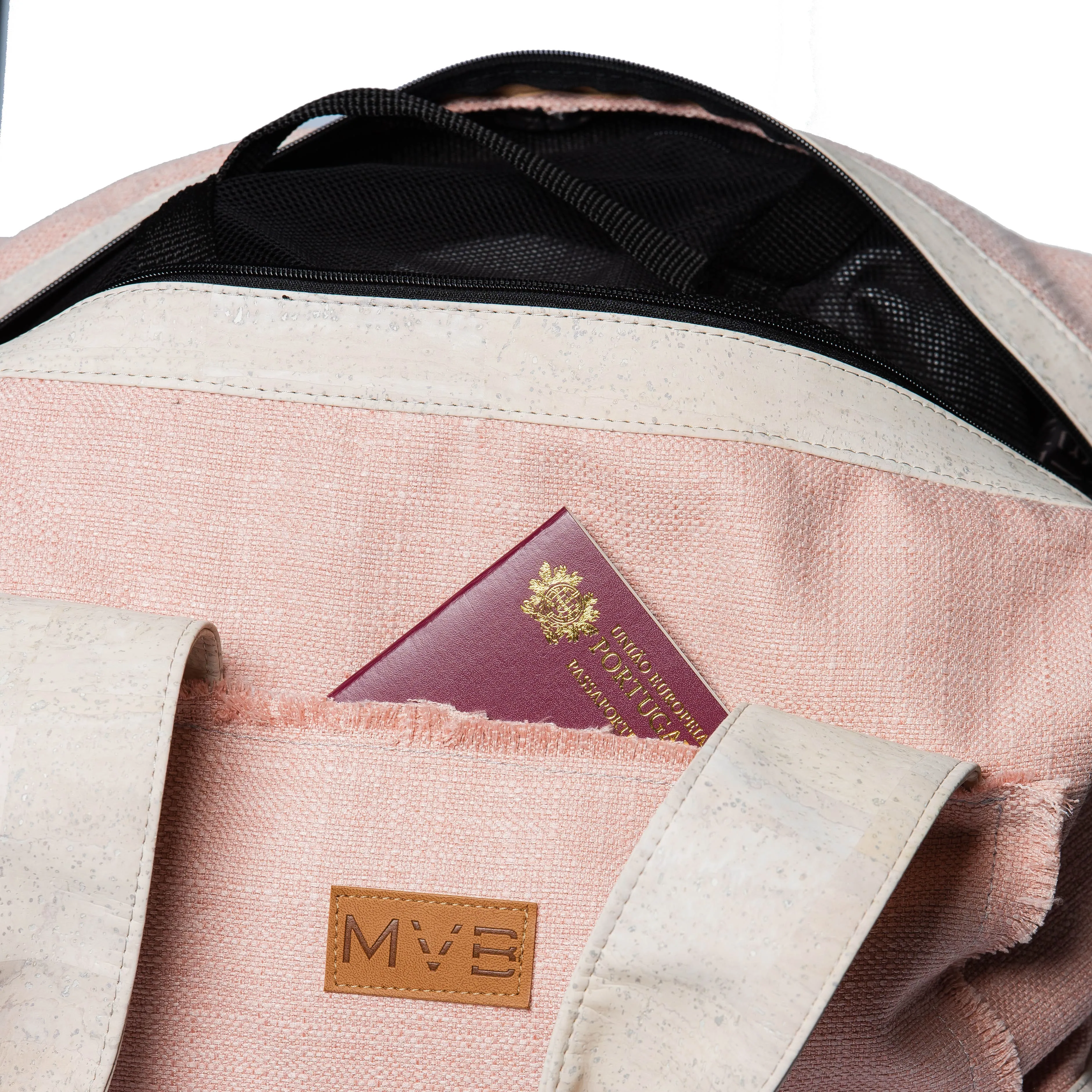 Women's Weekend Summer Cork Bag | Soft Pink