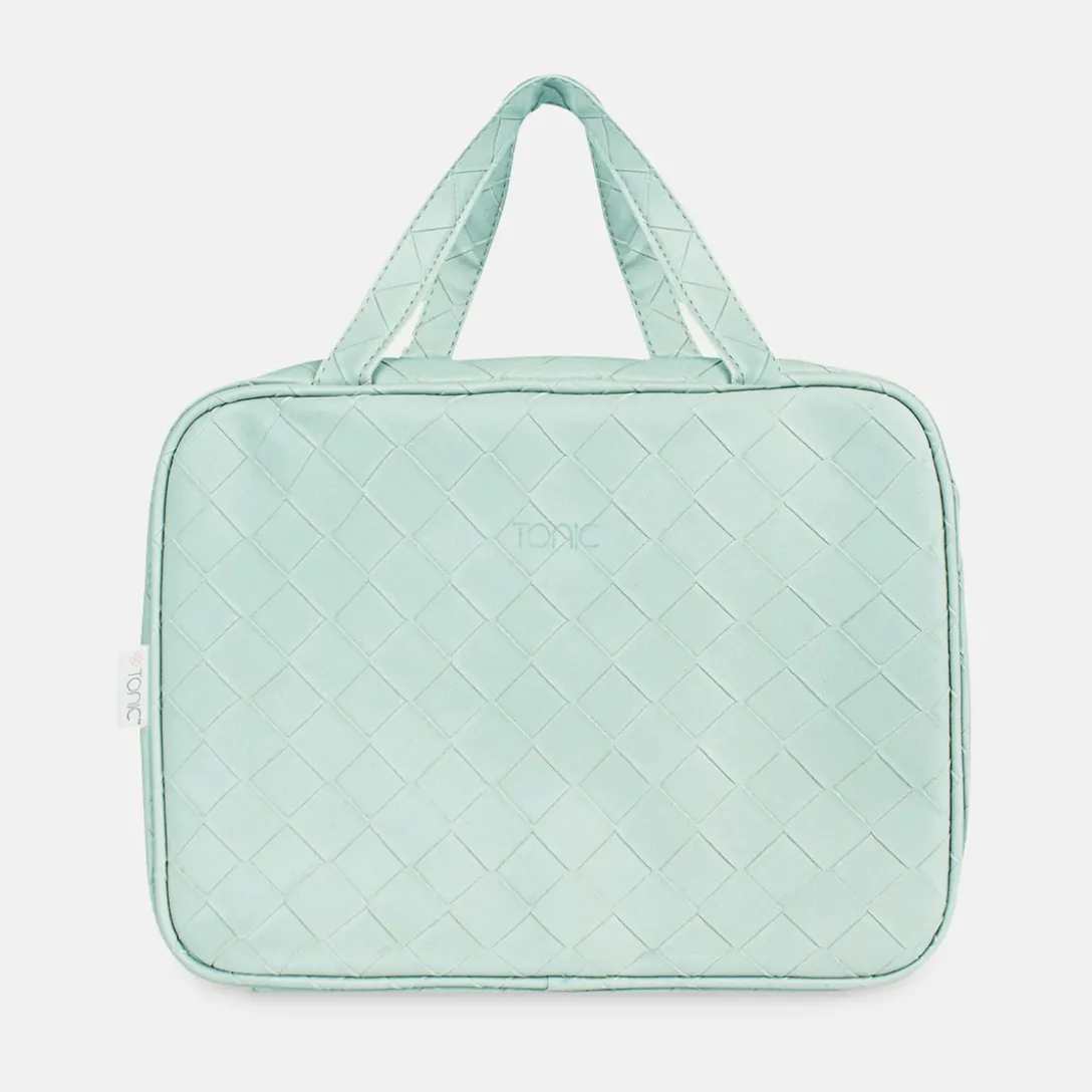 Woven Hanging Cosmetic Bag | Teal