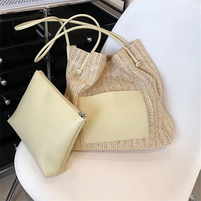 Woven Straw Tote Bag