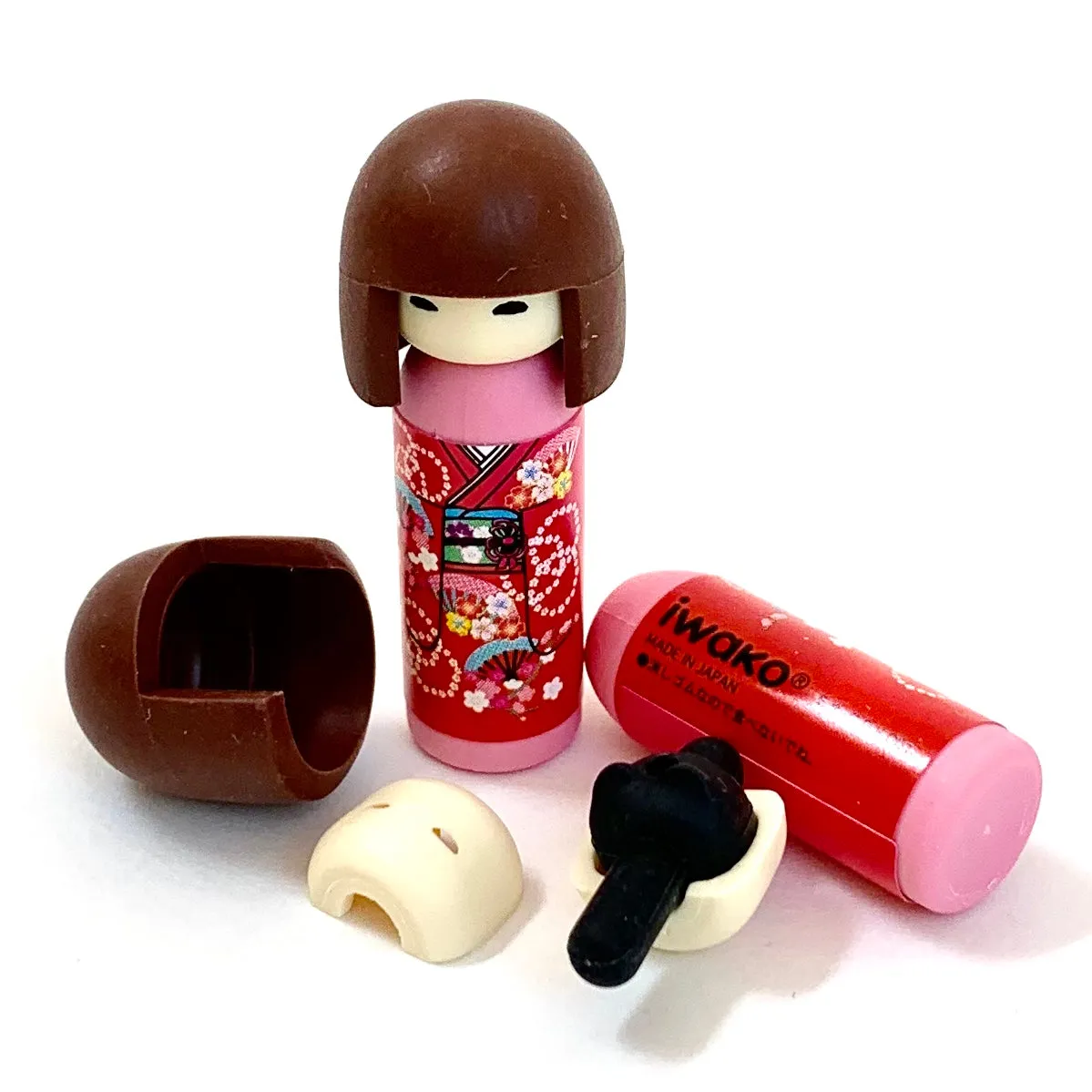 X 380031 Iwako Kokeshi Japanese Doll Eraser-DISCONTINUED