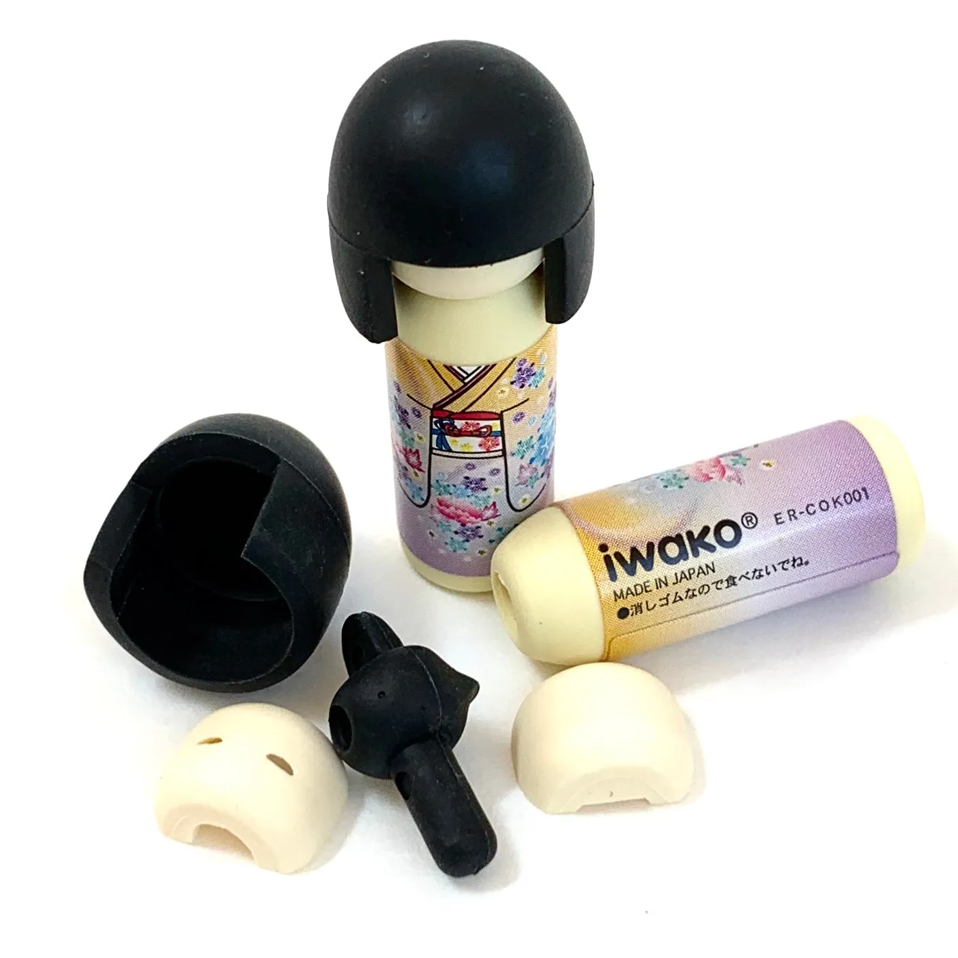 X 380031 Iwako Kokeshi Japanese Doll Eraser-DISCONTINUED