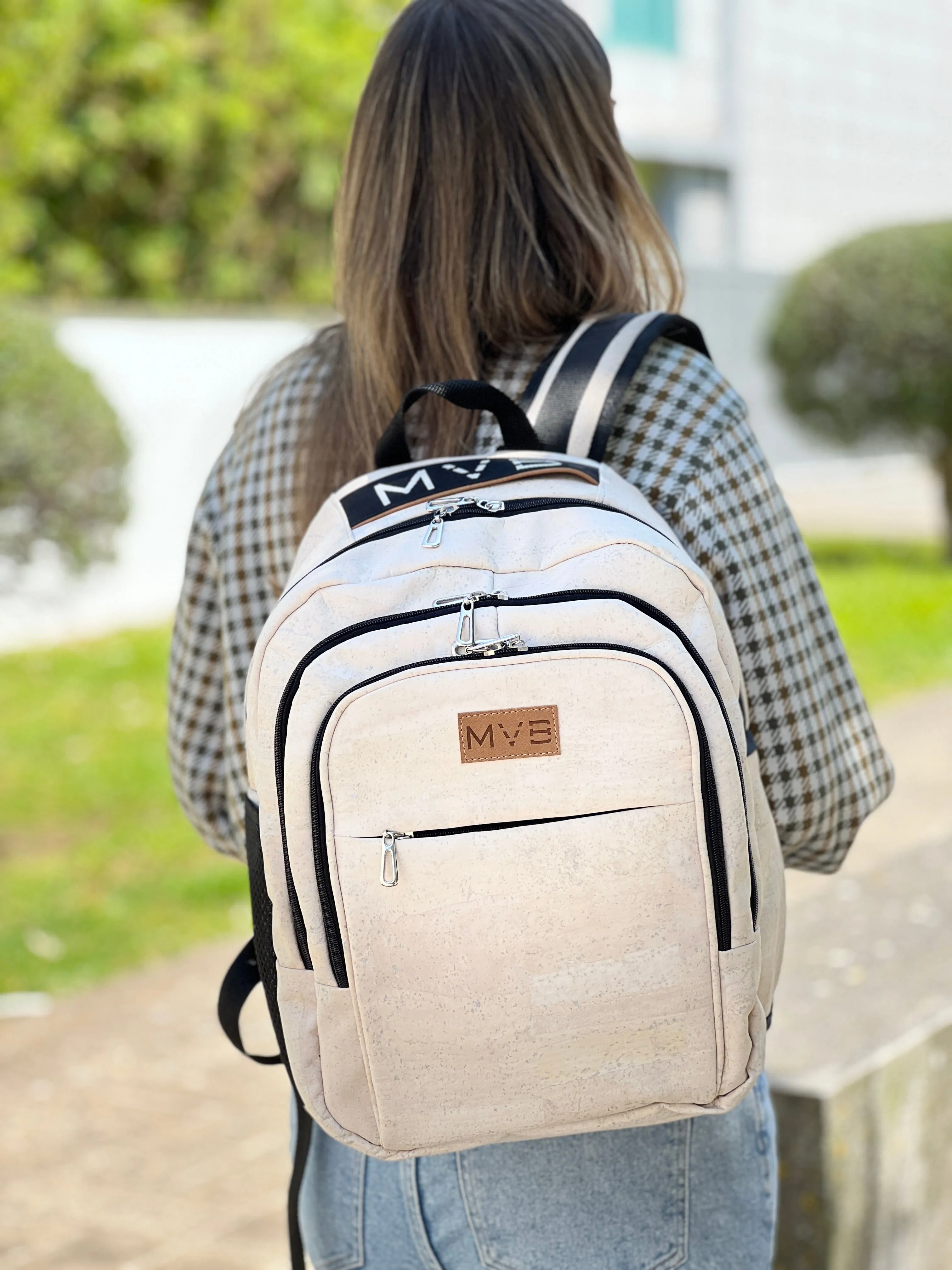 Xpedition Cork Vegan Backpack | White