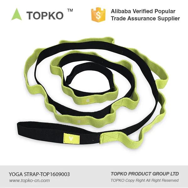 Yoga Strap, Multi-Loop Strap, Non Elastic Stretch Strap for Physical Therapy, Pilates, Dance