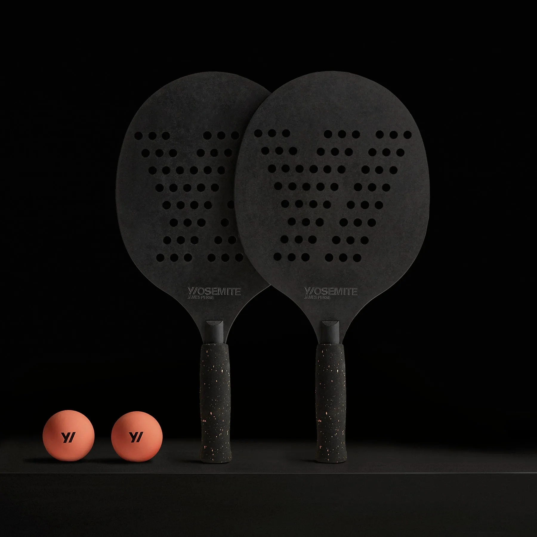 Y/OSEMITE Etched Richlite Paddleball Set - Black Richlight